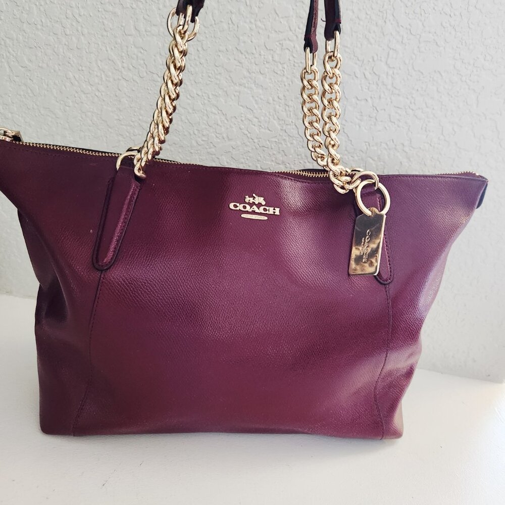 Like New Coach Ava Genuine Leather Handbag Tote Purse